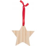 Csillag alakú karácsonyfadísz, fa, barna (9051-11)