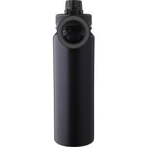 Duplafalú palack telefontartóval, 800 ml, fekete (termosz)