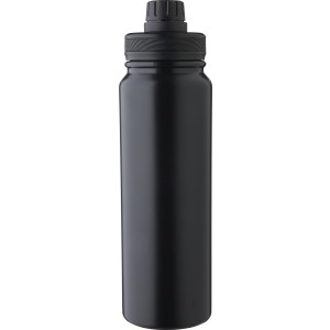 Duplafalú palack telefontartóval, 800 ml, fekete (termosz)
