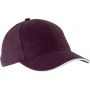 Kup Orlando 6 paneles sapka, Burgundy/White