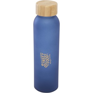 Lume üvegpalack bambusz fedéllel, 500 ml, kék (vizespalack)