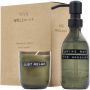 Wellmark Discovery kézmosó szappan és borostyán illatú gyertya, zöld